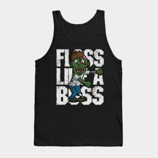 Halloween Zombie Floss Like A Boss Tank Top